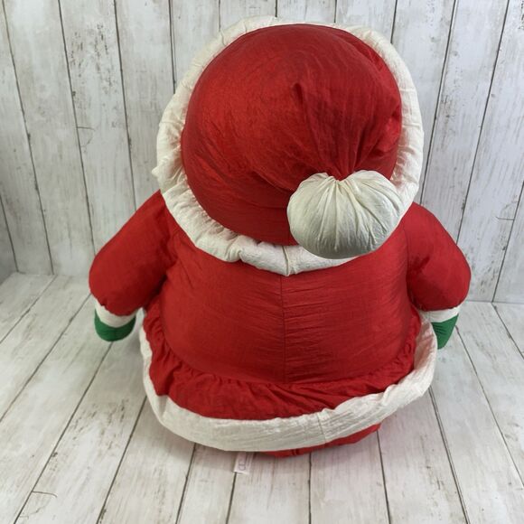 Large Department 56 Santa Claus Puffy Nylon Plush - Vintage - Picture 6 of 13